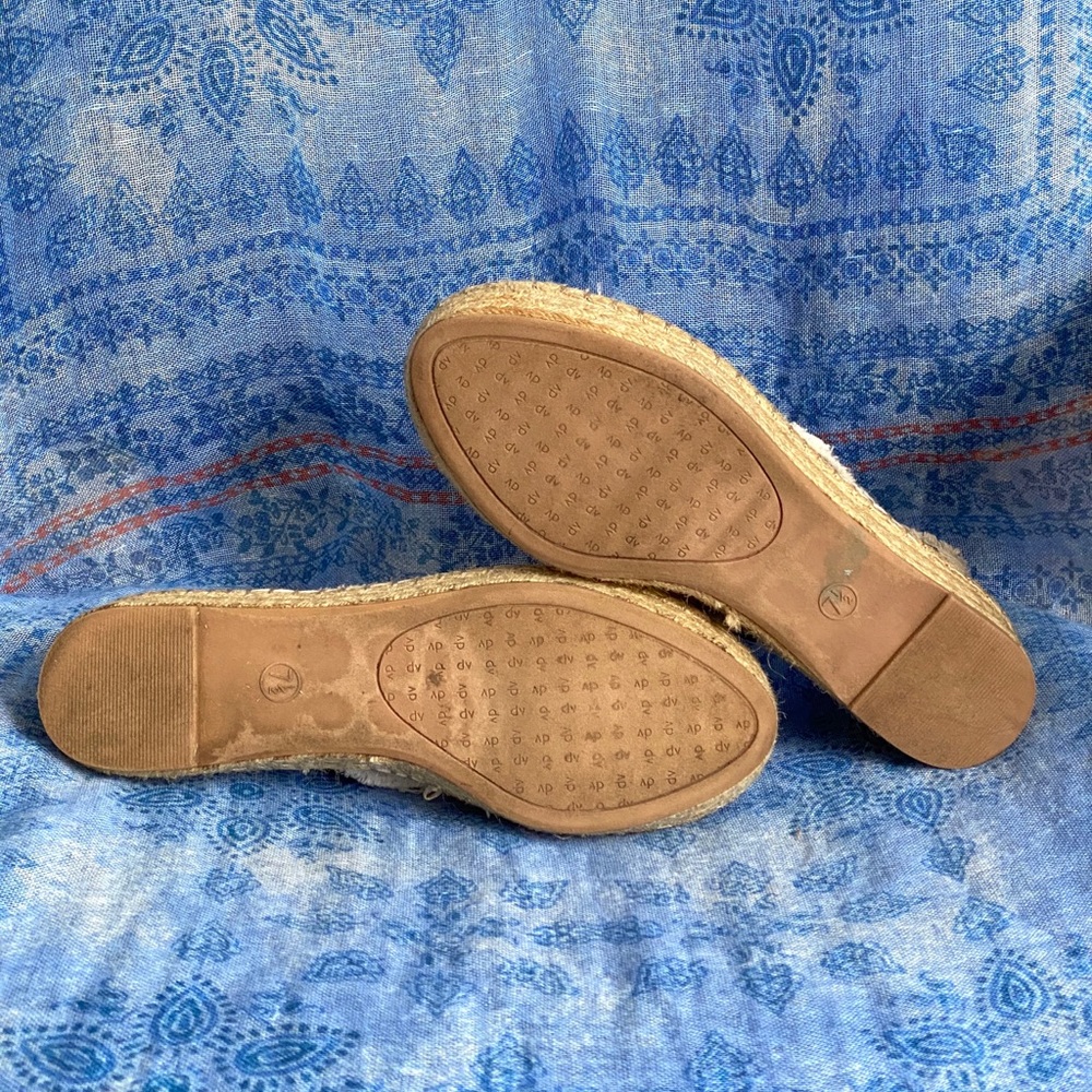 SOLD DV Platform Frayed Striped Espadrille Shoes - Picture 12 of 15